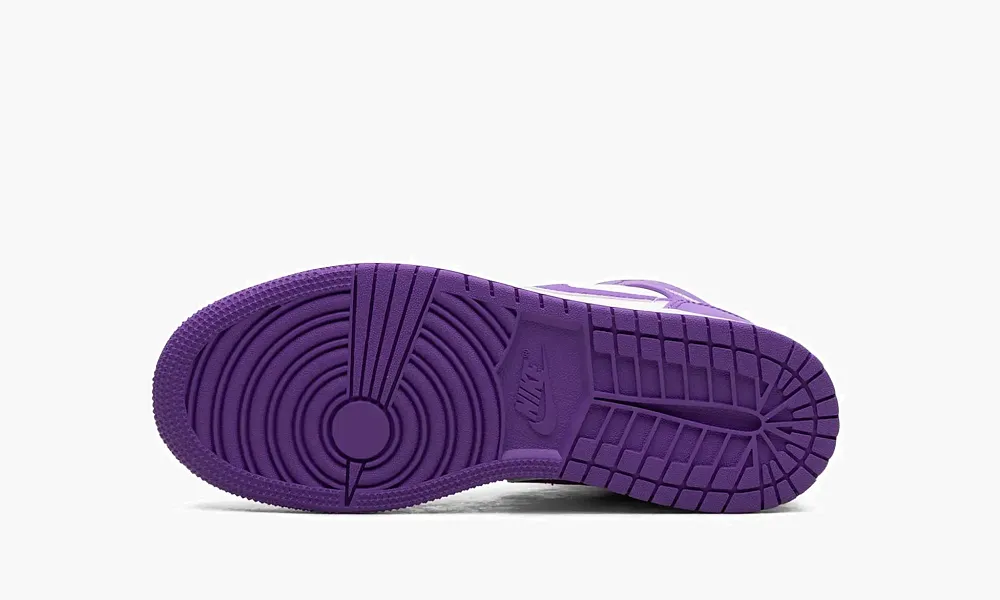 Air Jordan 1 Mid GS White / Purple Venom
