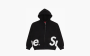 Supreme Big Logo Zip Up Hooded Sweatshirt "Black" 