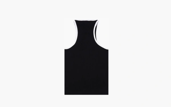 Sporty & Rich Ribbed Tank Top Black/White 