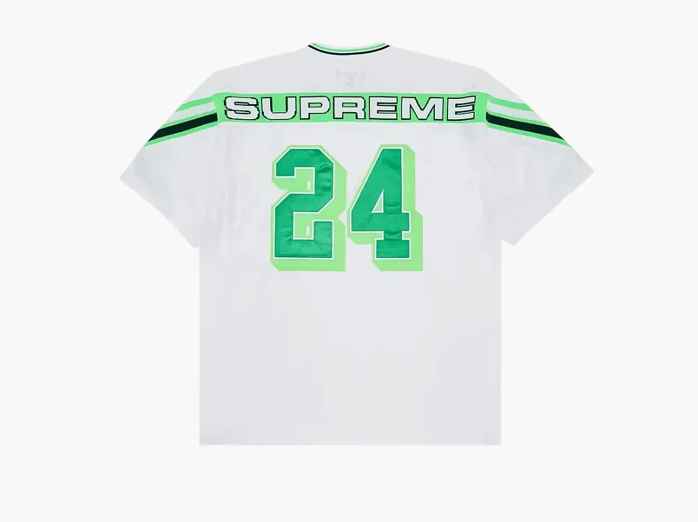 Supreme Jacquard Rib Football Jersey White