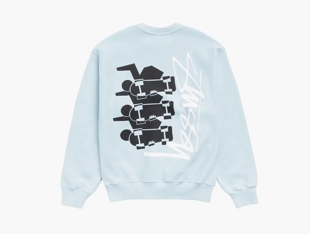 Stussy Skate Stack Crew Sky Blue