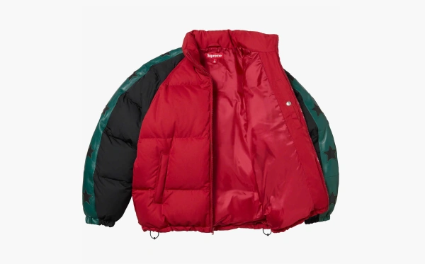 Supreme Star Sleeve Down Puffer Jacket Red 