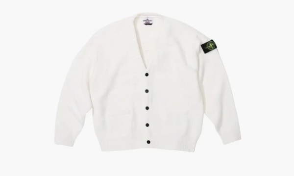 Supreme X Stone Island Cardigan White 