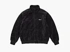 Supreme Patchwork Velour Track Jacket  Black
