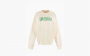 Sporty & Rich  ATHLETIC CREWNECK on Designer Wardrobe "Cream" 