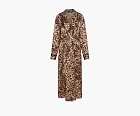Skims x Dolce&Gabbana Silk Long Robe Leopard