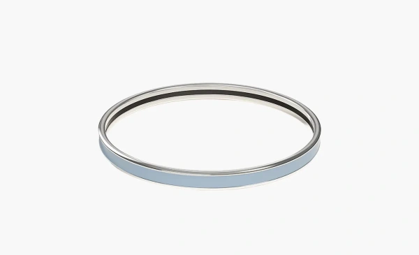 Hermès  Enamel Bangles Unisex Silver 