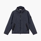 Stone Island Crinkle Reps NY Hooded Jacket Navy Blue
