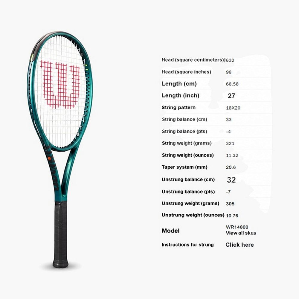 Wilson Blade V9 98 305g Tennis Racket Green
