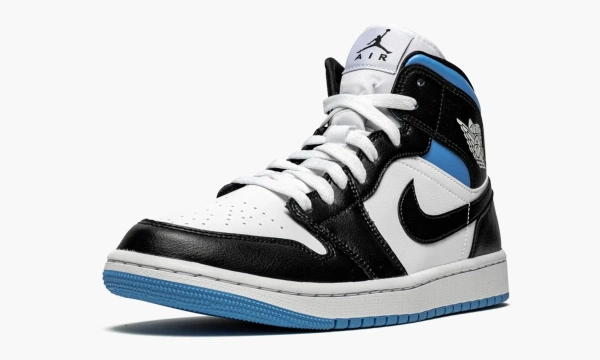Air Jordan 1 Mid WMNS Black / White / University Blue 