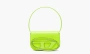 Diesel 1DR Shoulder Bag Neon Leather Yellow Fluo 
