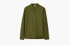 Burberry Long-sleeve Cotton Polo Shirt  Olive