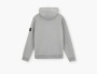 Stone Island Organic Cotton Fleece Hooded Sweatshirt with Drawstring Hood and Zip Dust Grey Melange 