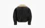 Acne Studios Leather Shearling Jacket Black 