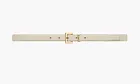 Saint Laurent Cassandre Thin Leather Belt With Square Buckle Blanc Vintage