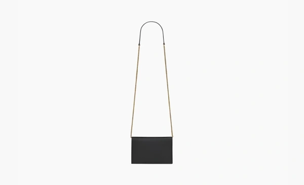 Saint Laurent Envelope logo-plaque shoulder bag Black 