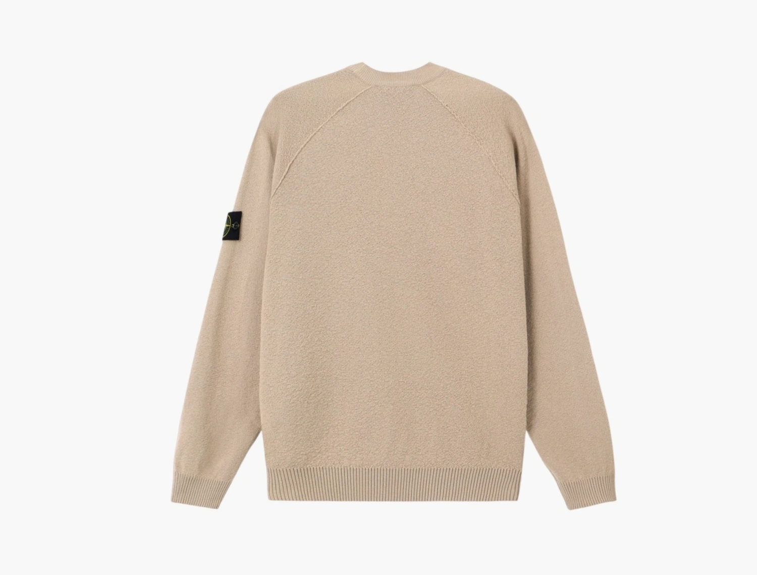 Stone Island Light Raw Hand Organic Cotton Crewneck Jumper Desert 