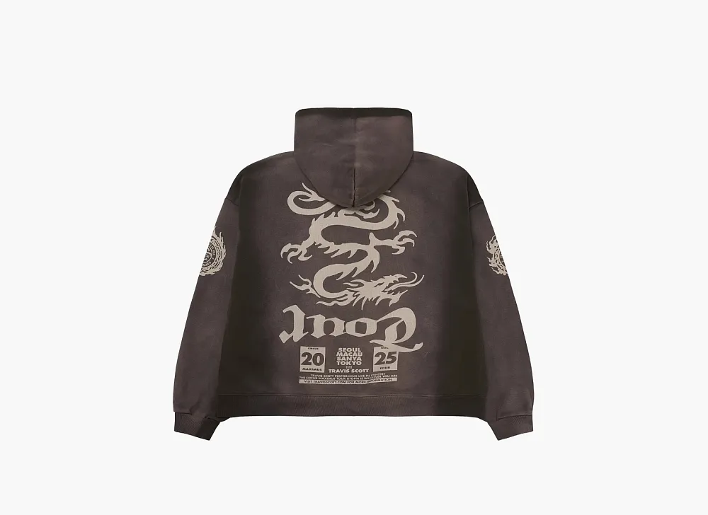Travis Scott Circus Maximus Stadium Tour 25 Zip Hoodie Brown