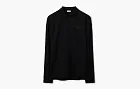 Burberry Long-sleeve Cotton Polo Shirt  Black