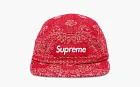 Supreme Bandana Jacquard Denim Camp Cap Red