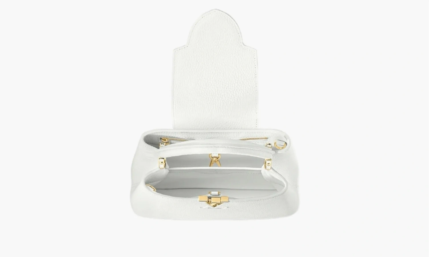 Louis Vuitton Capucines BB Taurillion Leather Snow 
