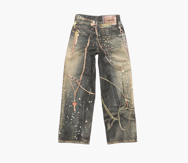 Acne Studios 1981 Loose Fit Jeans -Year of the Horse Black/Multi 