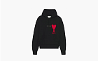 Ami ADC Knitted Hoodie Black/Red