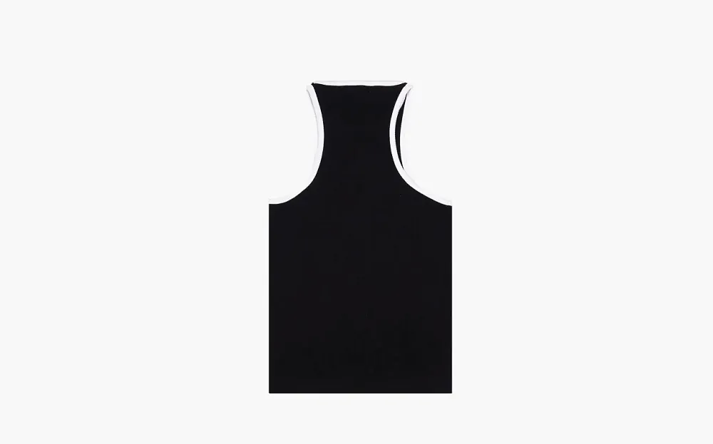 Sporty & Rich Ribbed Tank Top Black/White