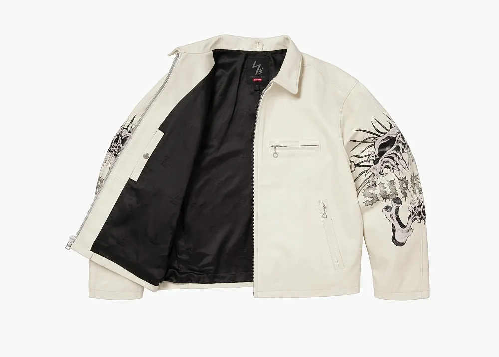 Supreme x Y’s Leather Jacket White
