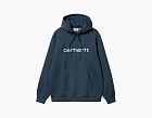 Carhartt WIP Script Logo Hoodie Blue