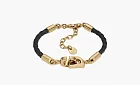Dior Cow Leather Metal Bracelets WMNS Black/Gold