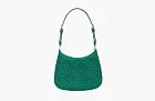 Prada Cleo Satin Bag Crystals Green