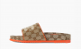 Gucci x The North Face GG Slide "Orange Beige Ebony Original GG Canvas" 