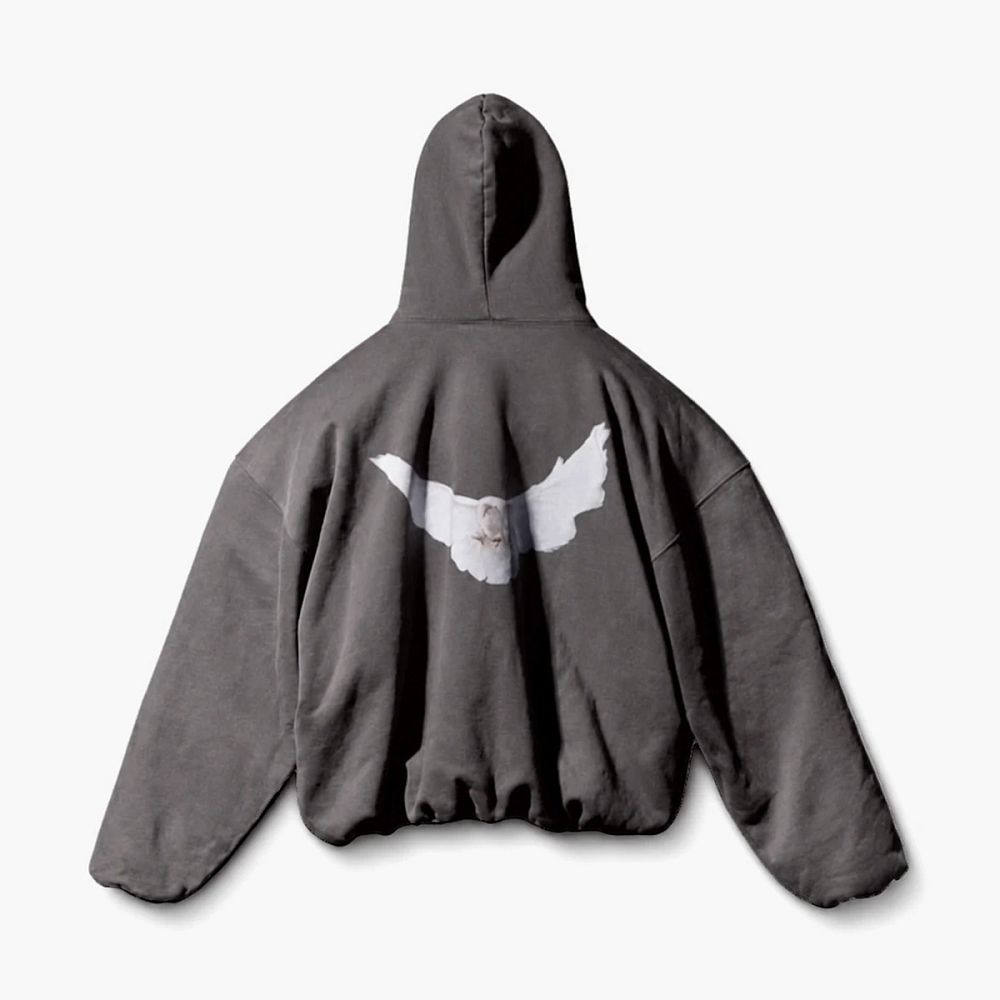 Yeezy X GAP X Balenciaga Dove Shrunken Hoodie Dark Grey