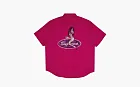 Supreme Rhinestone Pin Up Short-Sleeve Work Shirt Fuchsia