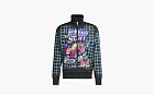 Adidas originals x JEREMY SCOTT Crossover Cartoon Plaid Printing Sports Jacket Black
