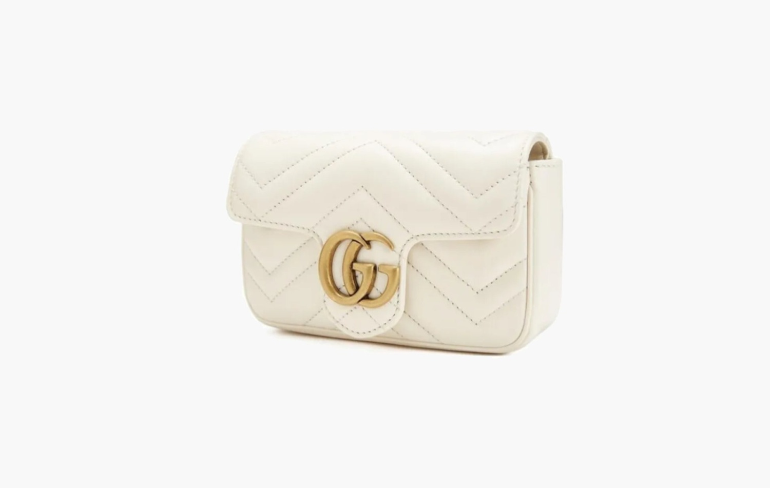 фото Gucci GG Marmont Matelasse Super Mini Bag "White" (Gucci)-476433 DSVRT 9022