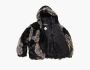 Supreme Patchwork Windstopper Hooded Faux Fur Jacket Black 