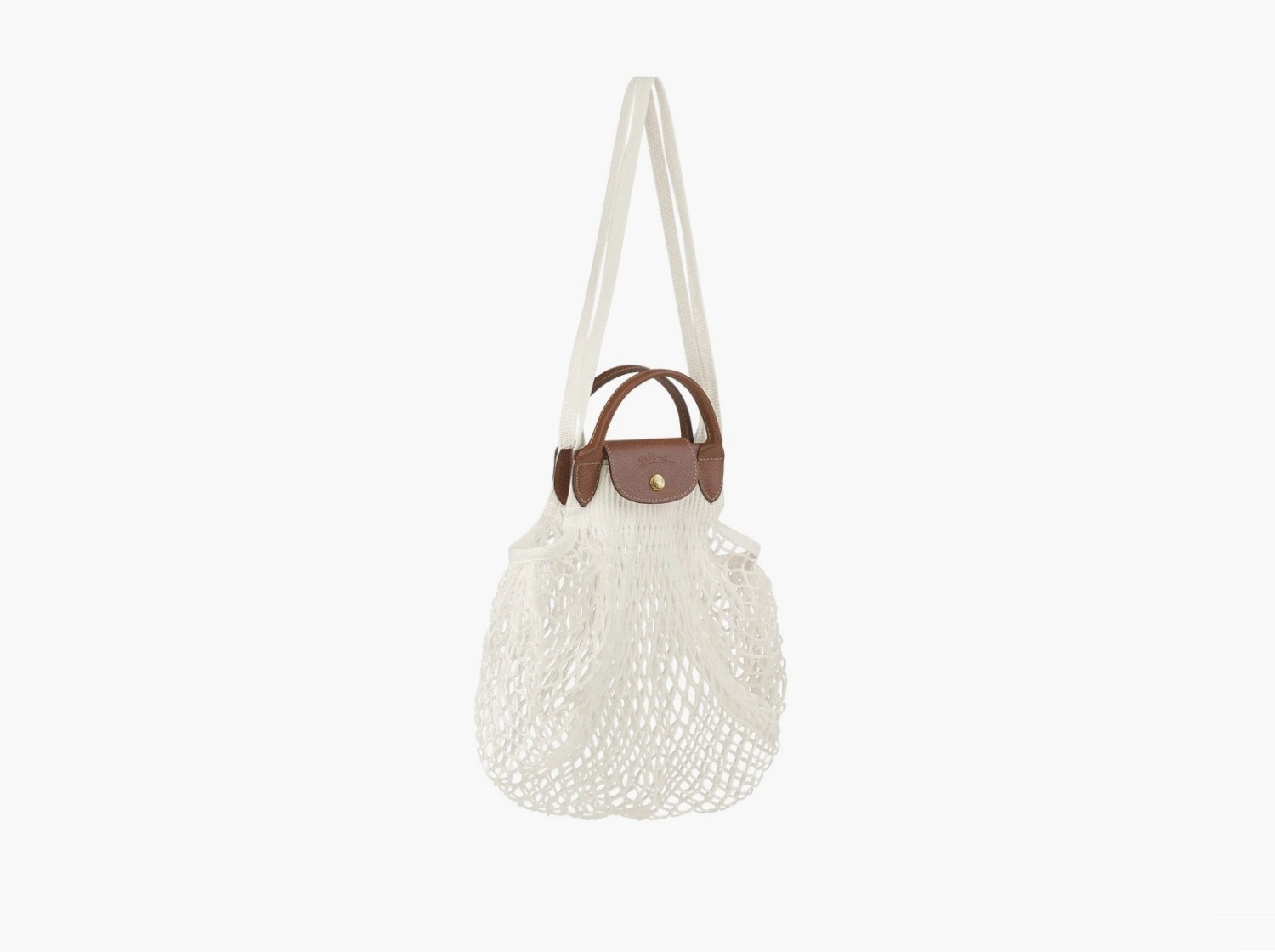 Longchamp Le Pliage Filet Top Handle Bag "Ecru" 