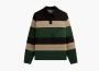 Kith Stripe Microsuede Tanner Pullover Black 