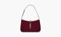 Saint Laurent Le 5 À 7 Mini Patent Leather Shoulder Bag Dark Red Wine 