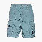 C.P. Company Lens Boxy Cargo Shorts Silver Blue