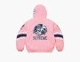 Supreme x Mitchell & Ness NCAA Hooded Stadium Jacket Pink 