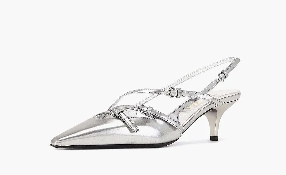 Miu Miu Patent Leather Slingbacks With Buckles Metal