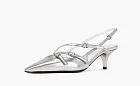 Miu Miu Patent Leather Slingbacks With Buckles Metal
