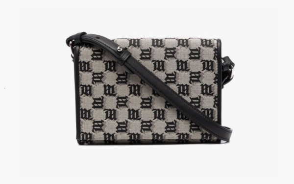 Misbhv Monogram Jacquard Shoulder Bag Black 