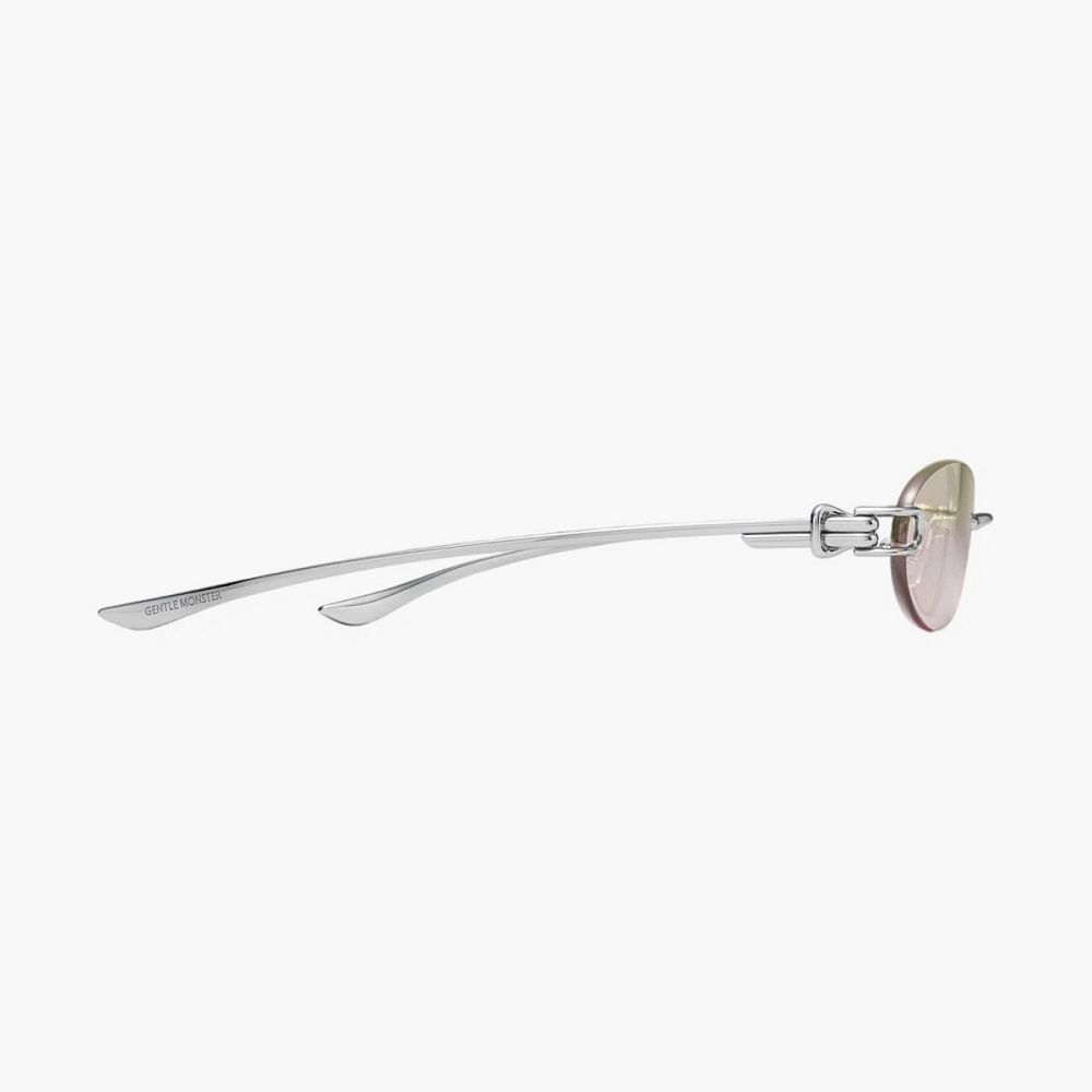 Gentle Monster Musubi 02(BRG) Sunglasses Silver / Brown