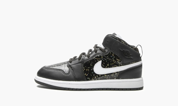 Air Jordan 1 Mid SE PS Black Glitter 