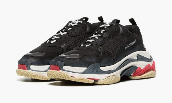 Balenciaga Triple S Black White Red 