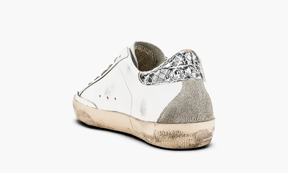 Golden Goose Superstar WMNS White Silver Heel